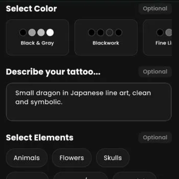 Step 01: Describe Your Tattoo Idea - INKAI AI Tattoo Generator